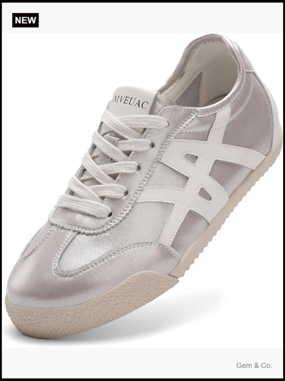 Women's Retro Fashion Sneakers Lace-up Leather Patchwork Walking Shoes Non-Slip